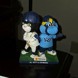 DJ Kitty and Raymond TB Rays bobblehead